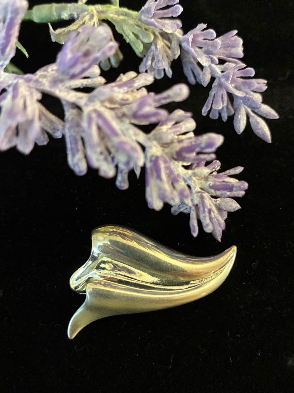 Vintage Signed Monet Silver Brooch